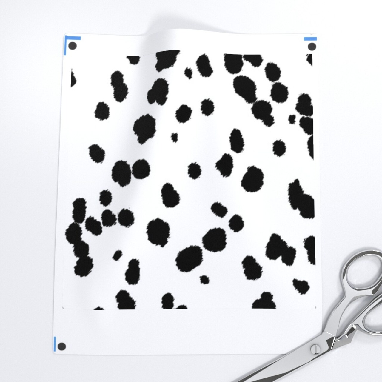 Animal Print, Dog, Dalmatian, Spots, Black White, Puppy, Dots Custom Printed Fabric by Spoonflower Various Fabrics by the Yard or Fat Quarter